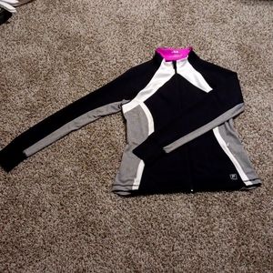 Fila Performance Sport Large Black Zip Up Jacket with Zip-Up Pockets